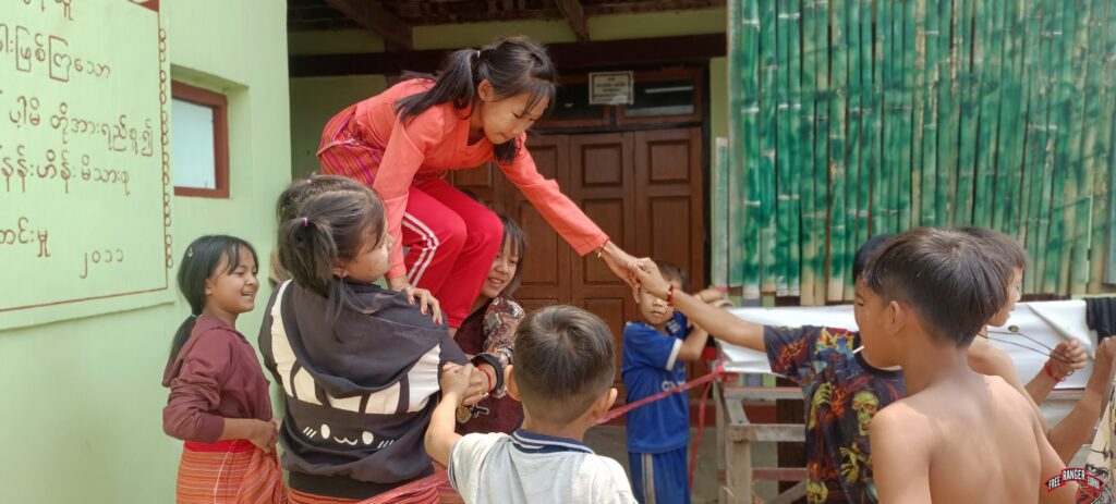 A Junior Ranger exercise during a GLC program; encouraging older children to think critically and work together.