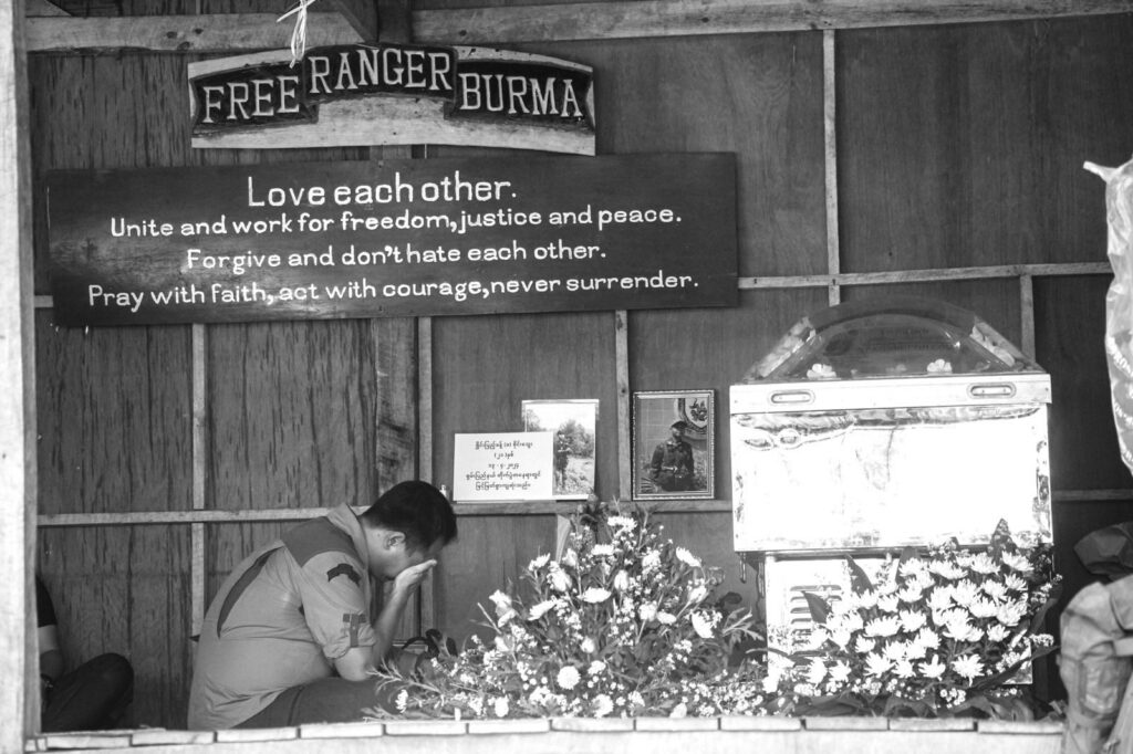 Sai Tway's team leader, mourning him.