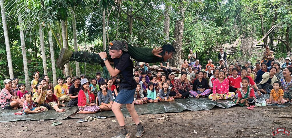 Jack performs for families in hiding place bombed the same day. 