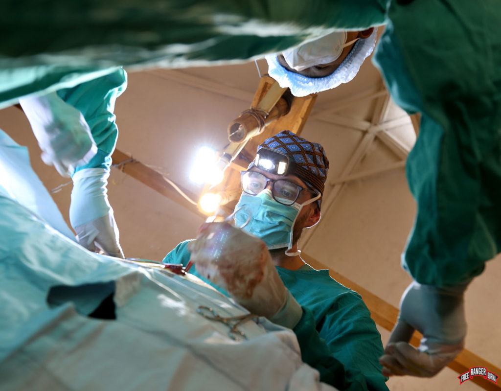 Operating in JSMK's operating room.