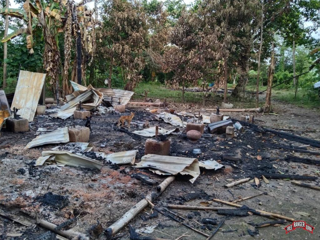 Houses from Law Mu Per Village, burned down by the Burma Army.