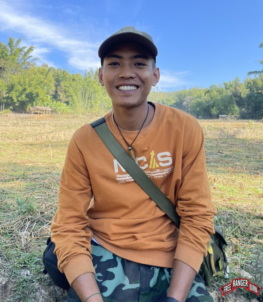 Kant Nyar is Burman and was a student before the coup. He was a Buddhist but found God when he joined Ranger training. When asked how we could pray for him, he said, "Please pray for the IDPs to be able to go back to their homes. And for us revolutionaries, I want you to pray that this will all be over fast without losing a lot more lives."