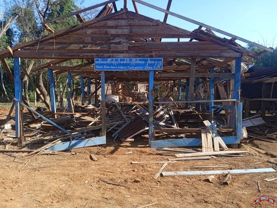 The church that was hit in the bombing.