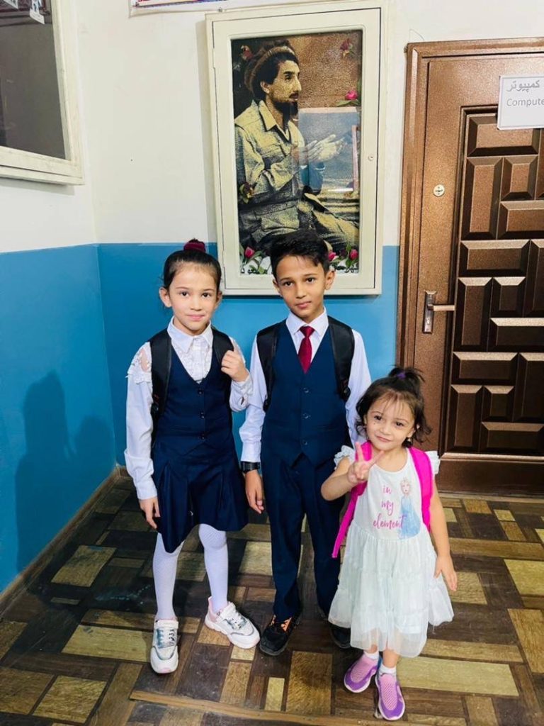 Afghan children sent to public school in Dushanbe.