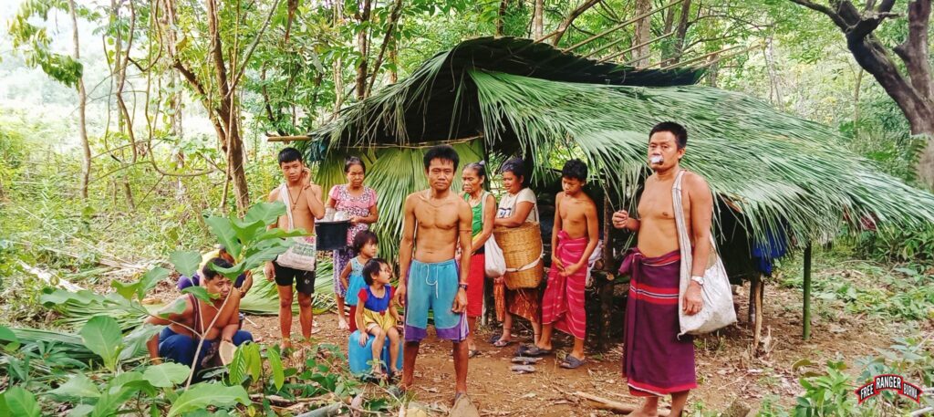 IDPs hiding in the jungle, Win Yay Township.