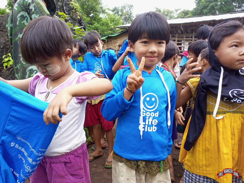 IDP children receive their GLC shirts at the conclusion of the program.