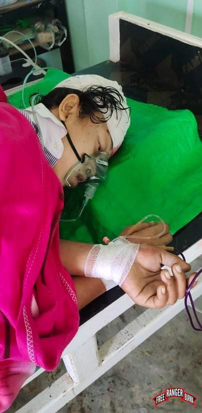 Elizabeth being treated at the hospital