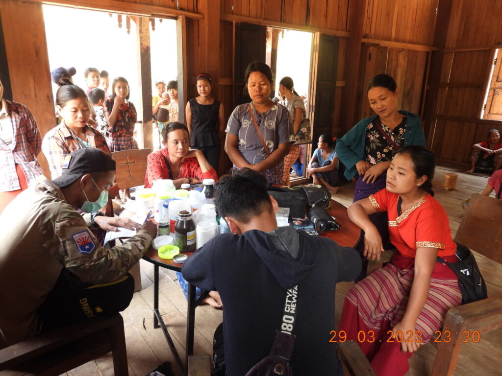 Providing medical care for IDPs.