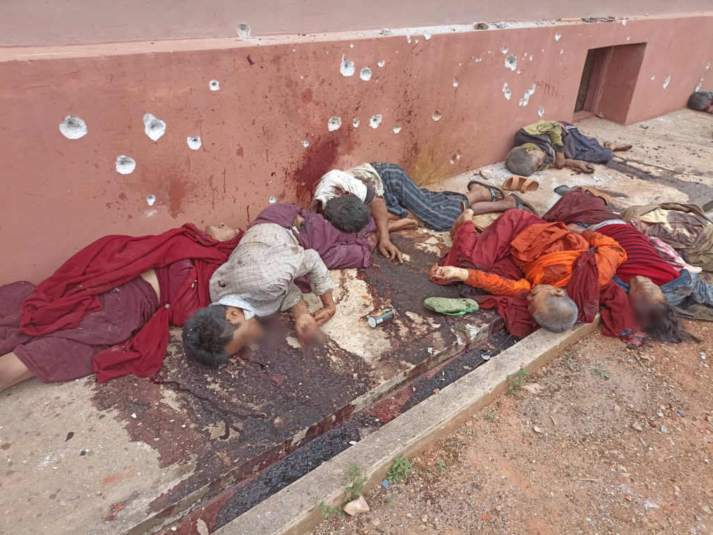 Image of civilians executed by the Burma Army.