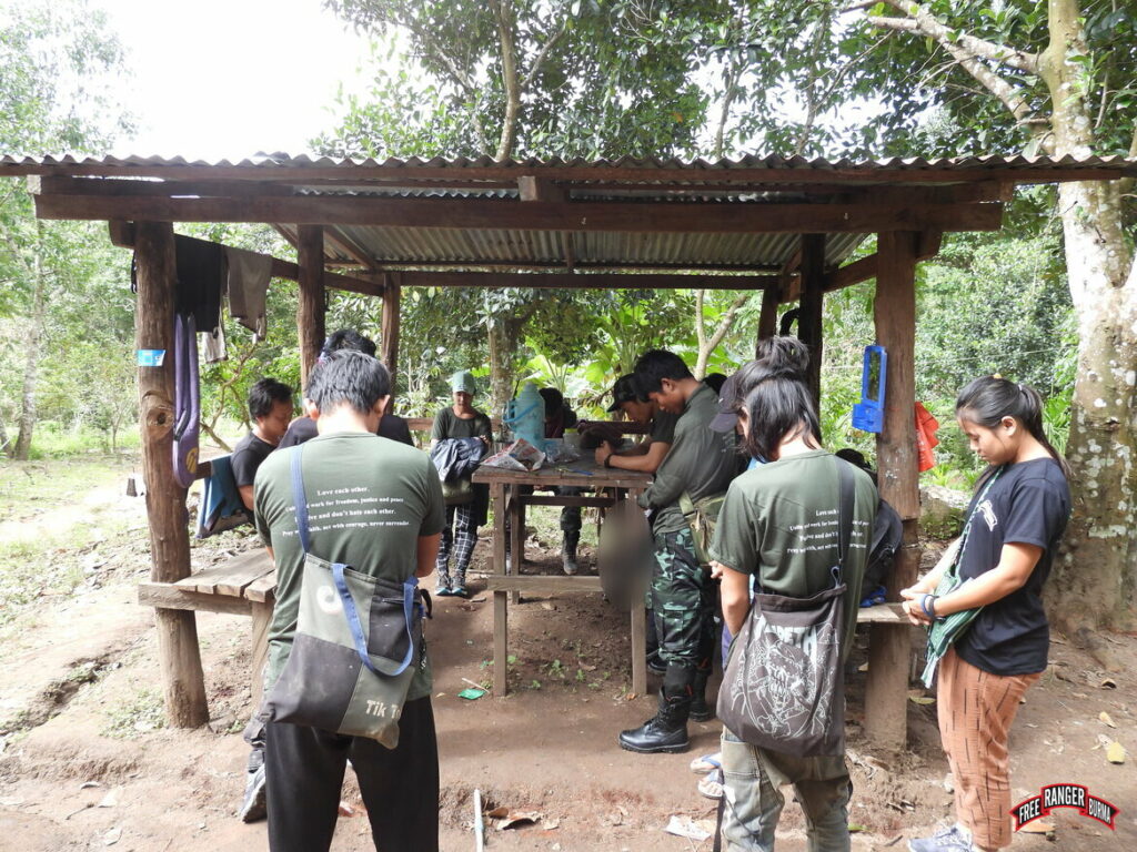 Ranger team praying during September 2023 mission.