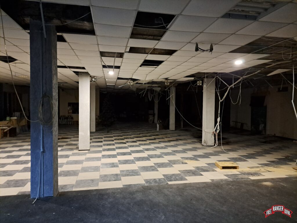 Missile damage at the church.