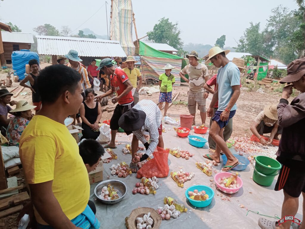 One of the food distributions.