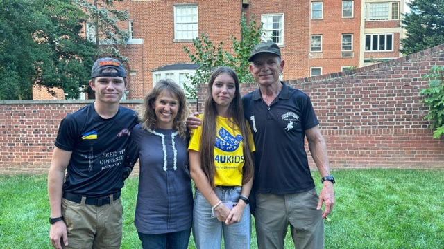 Anastasia, whose father Mikhail was killed in Ukraine.