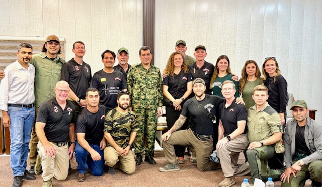 Team meeting with General Mazloum Abdi.