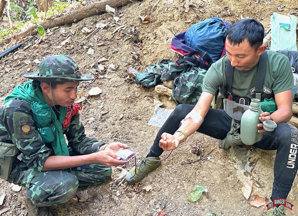 Ranger giving blood to save others' lives.