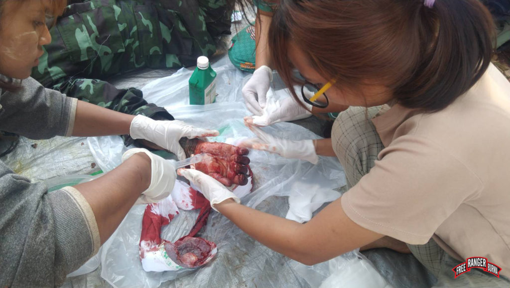 FBR Ranger provides medical treatment.