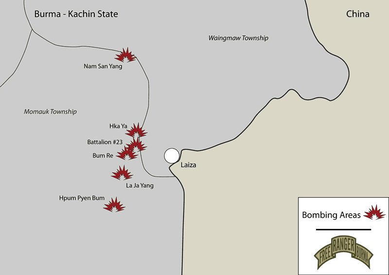Map showing area of report
