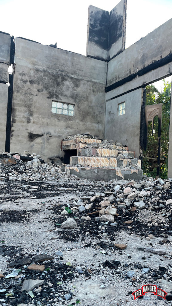Destroyed home in Loikaw.