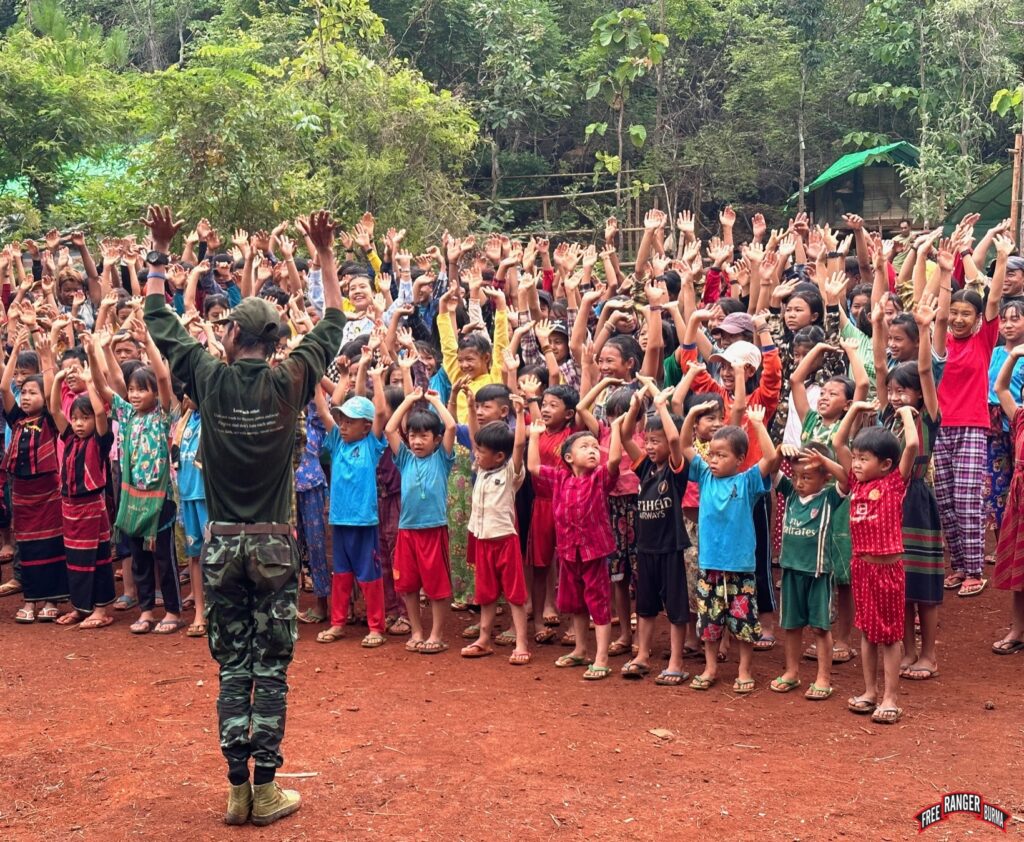 Jack leading Good Life Club program for displaced children in Karenni State, Burma. 