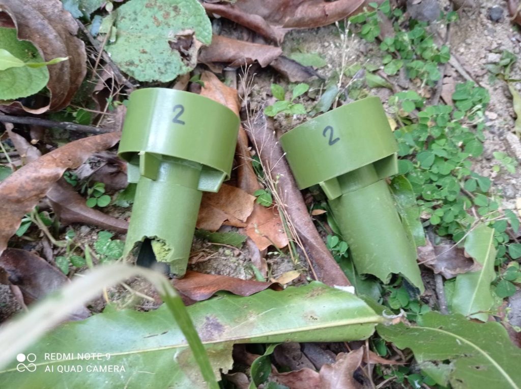 Burma Army drone munition fragments.