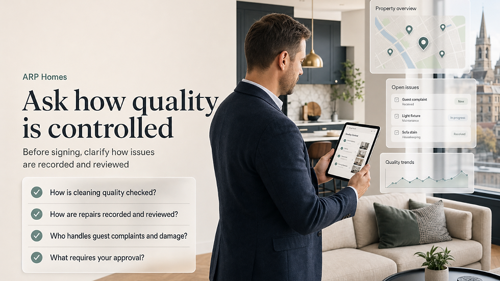 Ask how quality is controlled — ARP Homes checklist visual guide