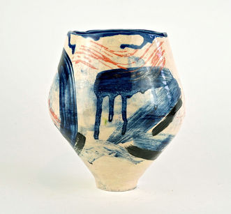 Slip painted vessel