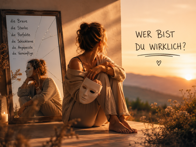 Frau mit Maske zwischen Echtheit und Rolle