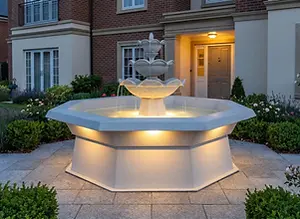 Cascade Büyük Sekizgen Fiberglas Süs Havuzu ve Bahçe Havuzu 7.webp
