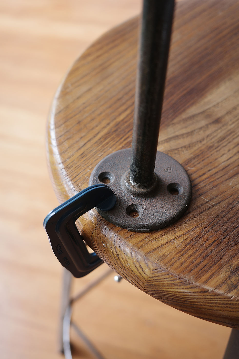 Thumbnail: Vintage O.C. White table mounted lamp.