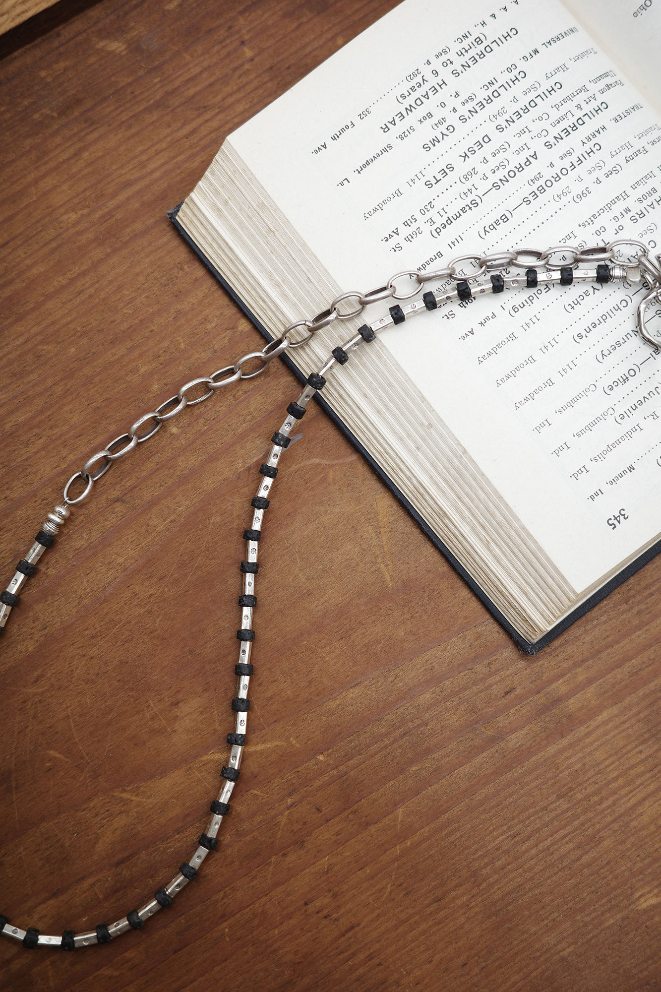 Lava Stone chain Necklace.