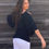 Thumbnail: Black Layered Sleeves Ruffled Off Shoulder Blouse