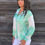 Thumbnail: Green Whirlwind Tie Dye Button Shirt with Pocket