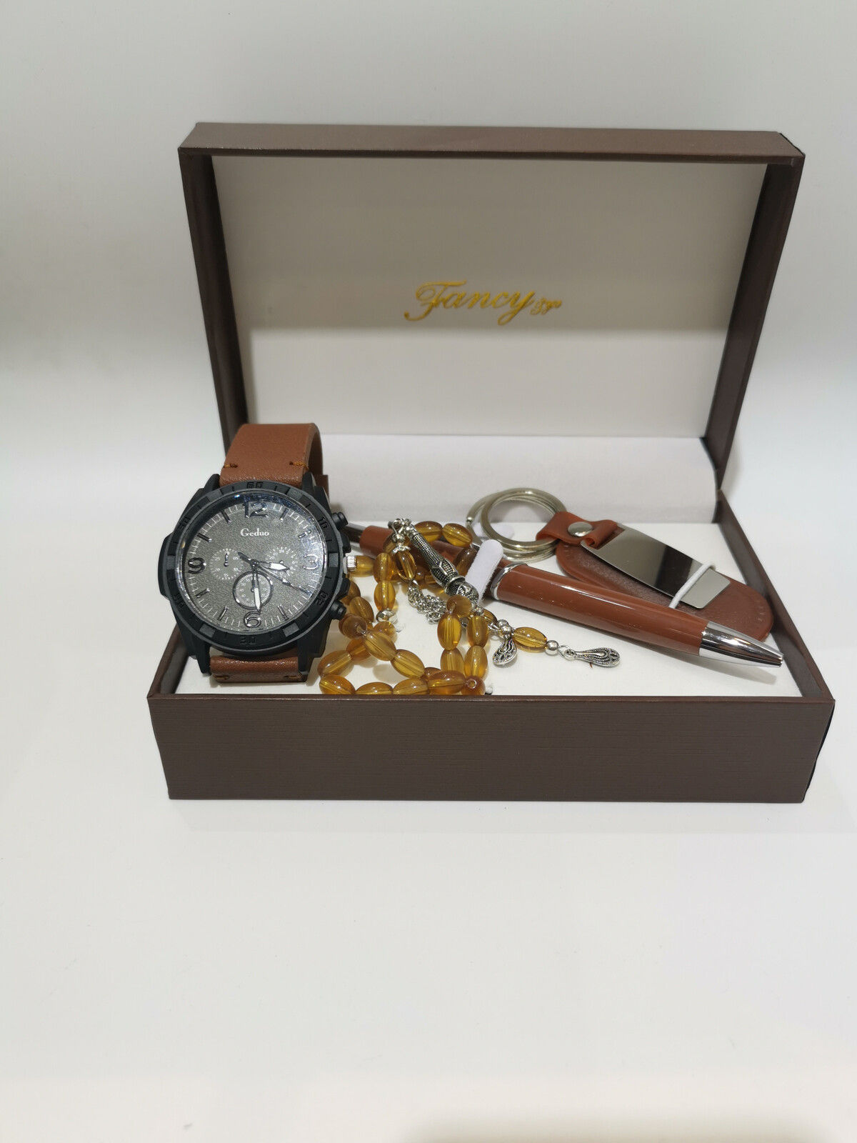 Coffret montre élégant Marron