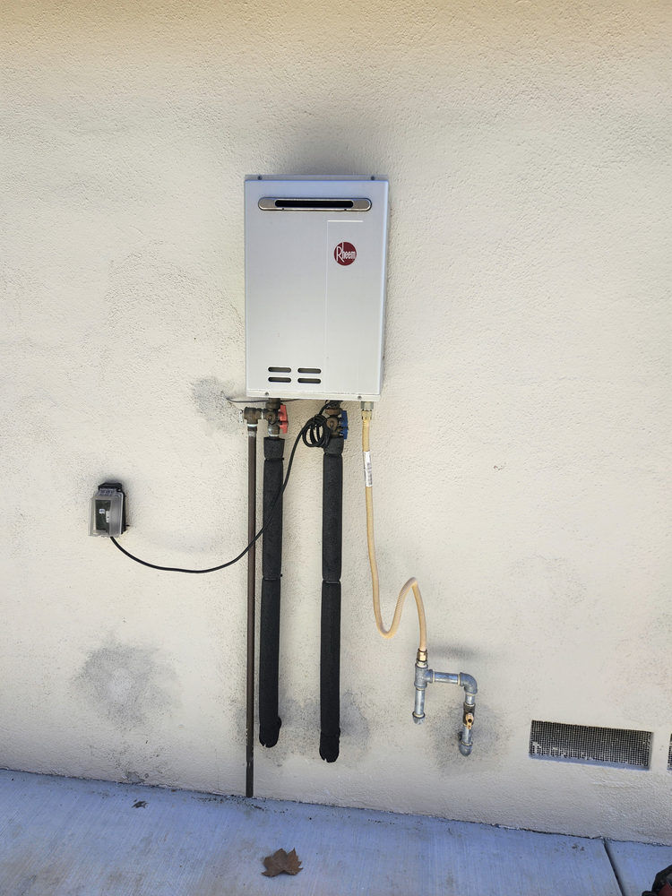 Tankless water heater after annual flushing in Altadena