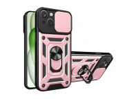 Husa pentru Apple iPhone 15, Techsuit, CamShield, Roz
