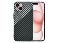 Husa pentru Apple iPhone 15, Techsuit, Carbonite FiberShell, Neagră - Gri