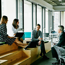 Zufälliges Geschäftstreffen