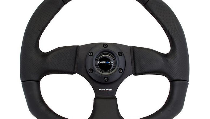 NRG REINFORCED STEERING WHEEL FLAT BOTTOM