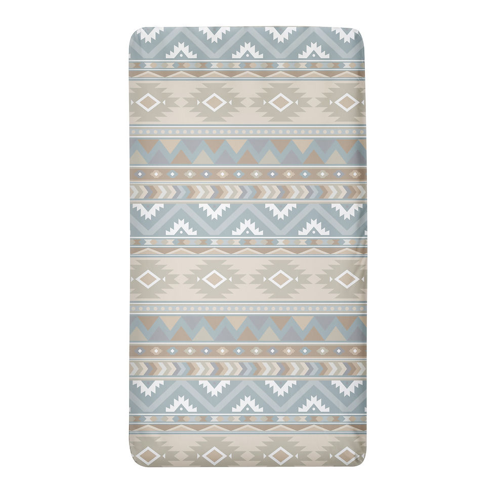 Thumbnail: Personalized crib fitted sheet - Aztec patterns