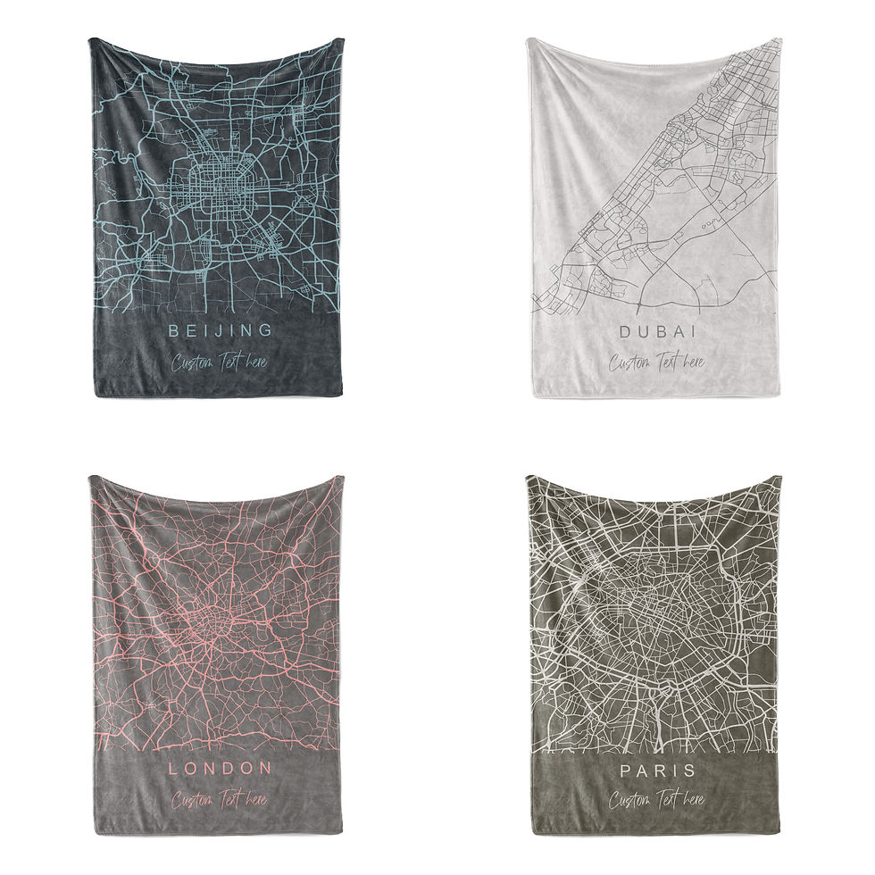 Thumbnail: Personalized light blanket - City Map
