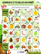 Serpents et échelles en forêt - Thème des pommes