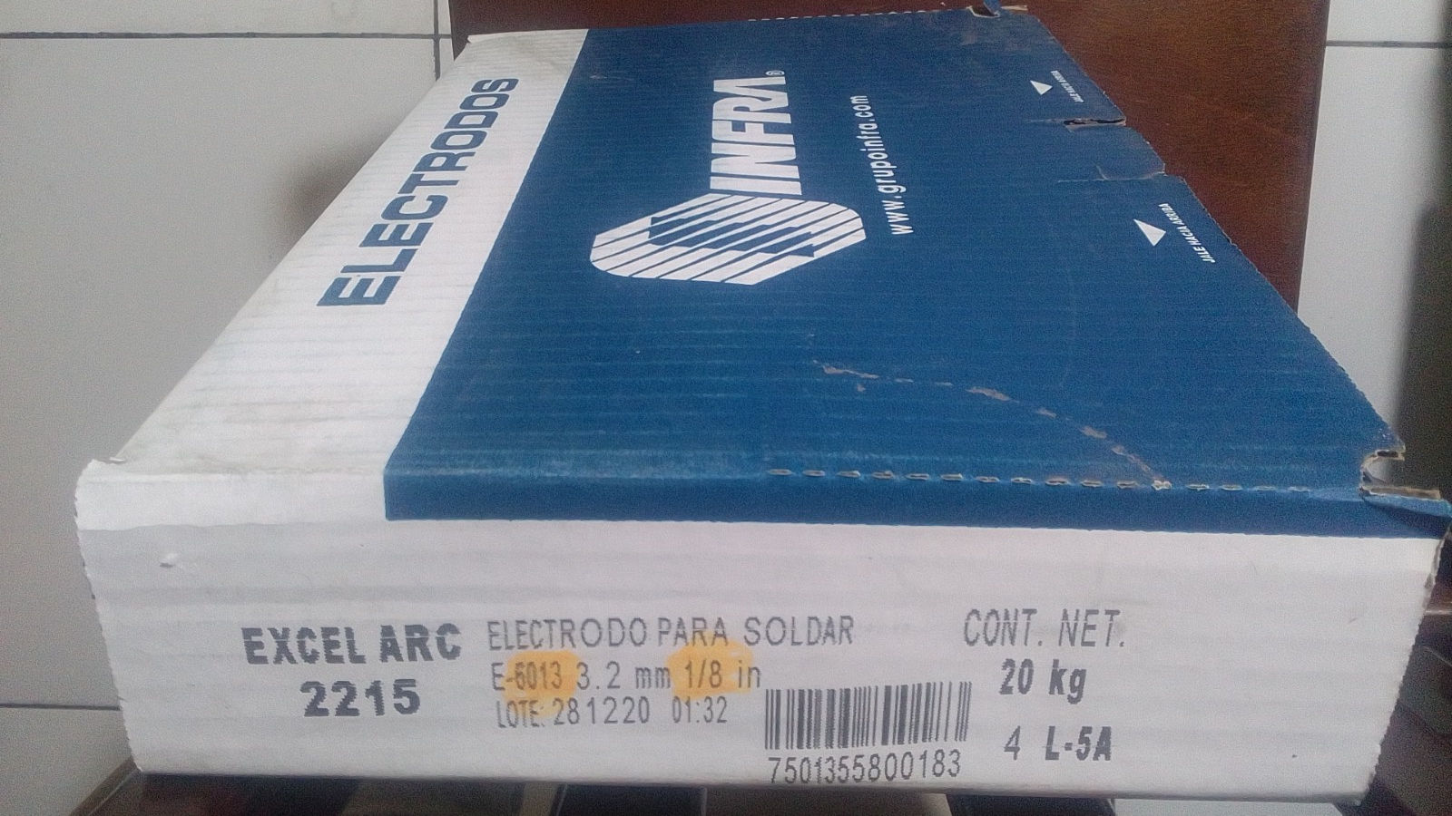 Electrodos 6013 1/8 Normal Excel Infra Caja 20Kg