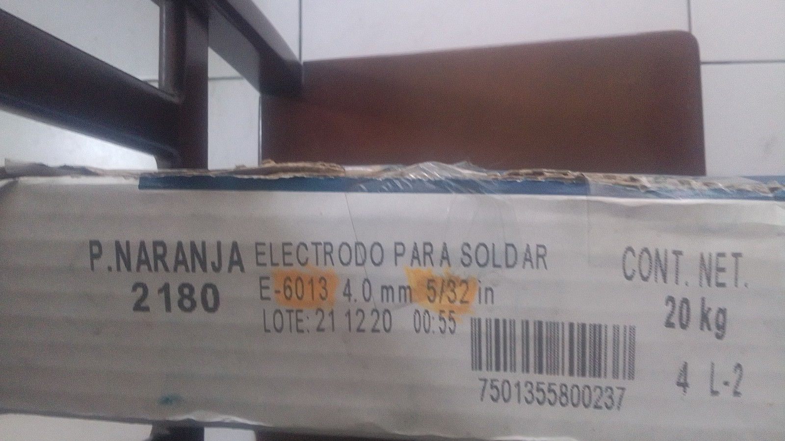Electrodos 6013 5/32 Punto Naranja Infra Caja 20Kg