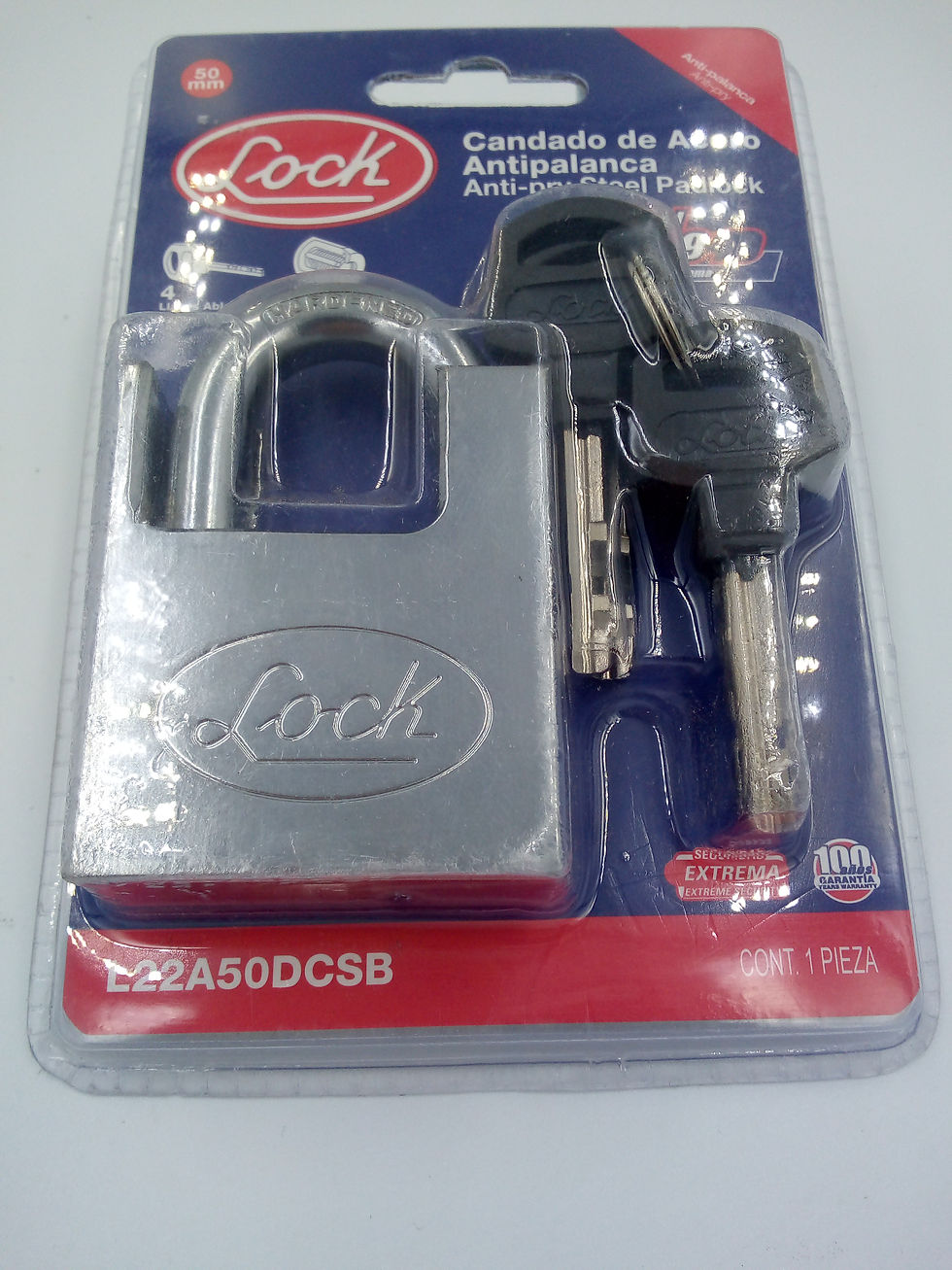 Miniatura: Candado antipalanca 50mm Niv-9. 1 pza. c/4 llaves