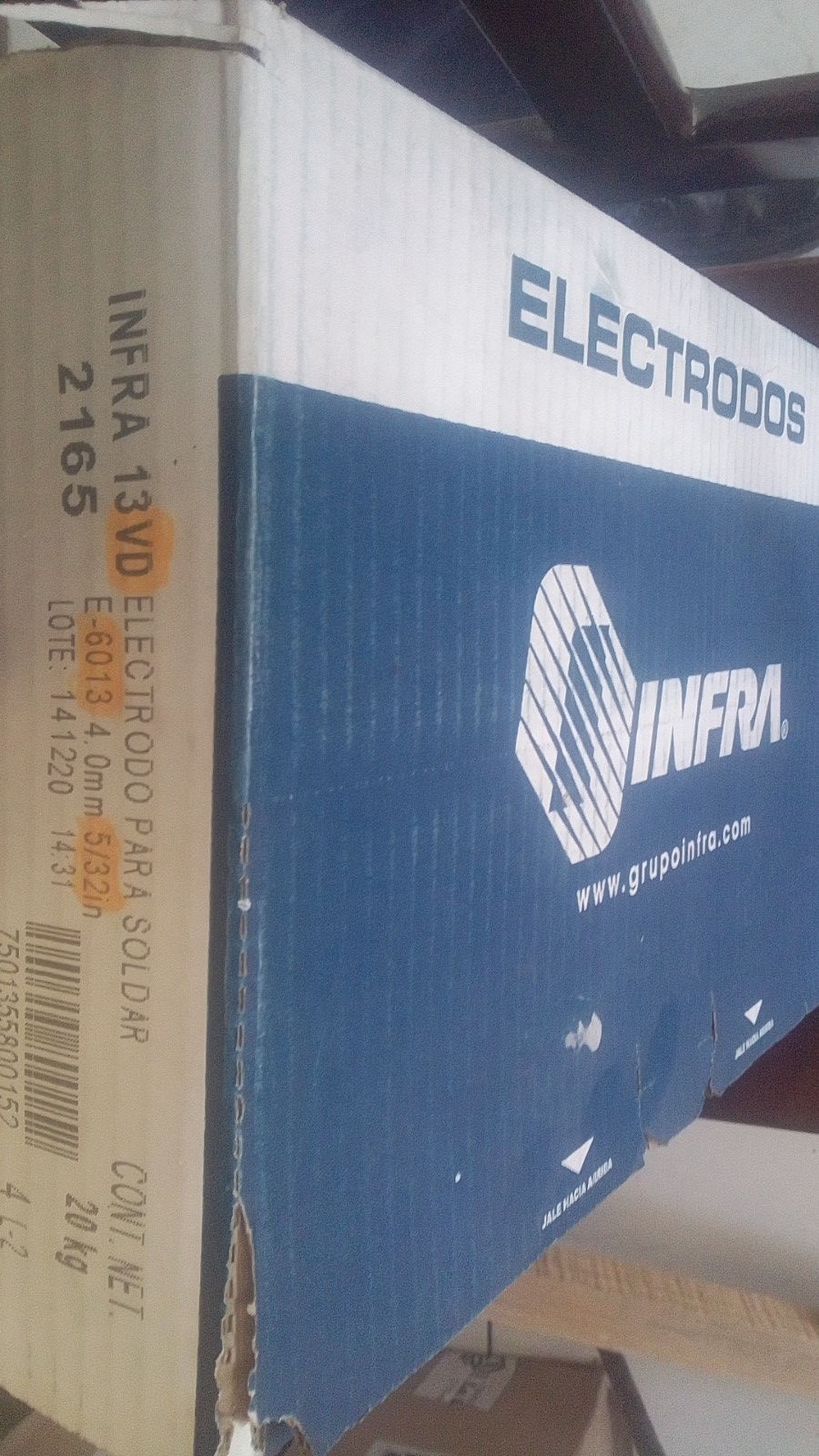 Miniatura: Electrodos 6013 5/32 VD Infra Caja 20Kg
