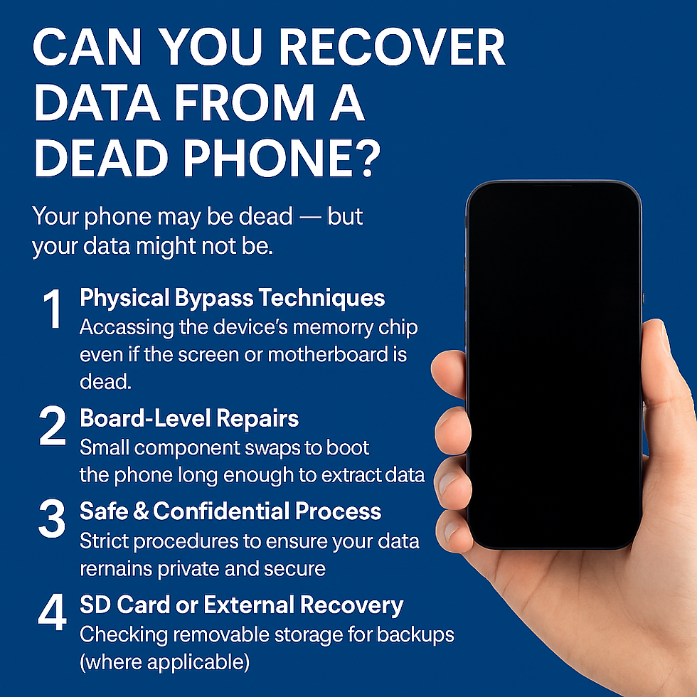 Your phone may be dead — but your data might not be.