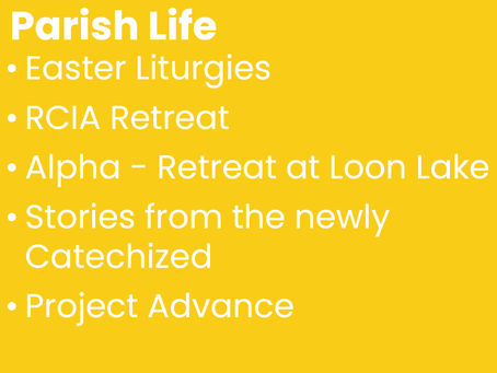 April 24th Parish Life