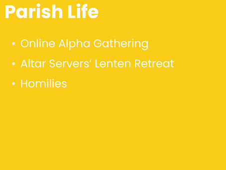 April 10th Parish Life