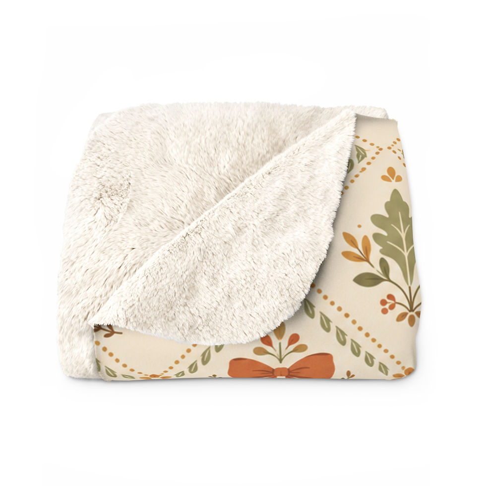 Thumbnail: Vintage Harvest Quilt Sherpa Blanket 