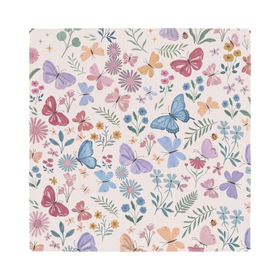 Thumbnail: Whimsical Fluttering Butterfly Kid Coverlet 